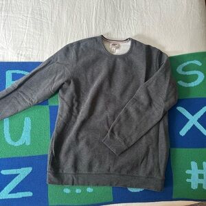 Lands' End Men's Charcoal Crewneck Sweatshirt